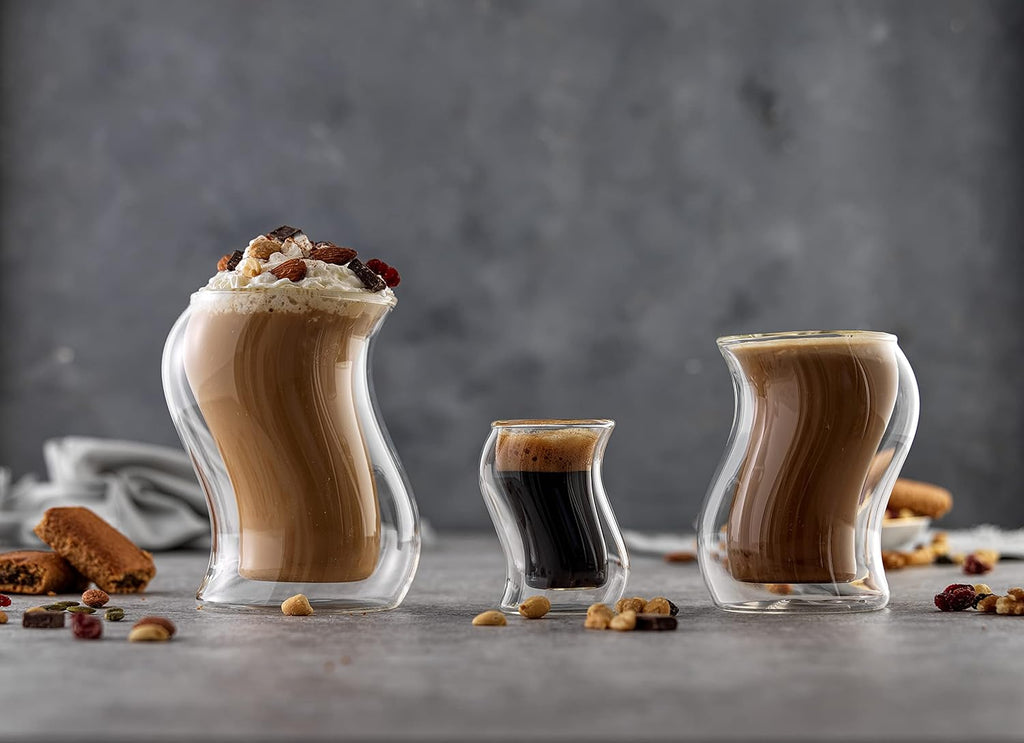 Pivot Double Insulated Tumblers - Set of 2 Exceptional 13.5 Oz Iced Coffee Tumbler - Elegant Bar Glasses for Coffee, Tea, or Cold Beverages - 2 X 405 Ml Iced Coffee Glasses for Hot Summers